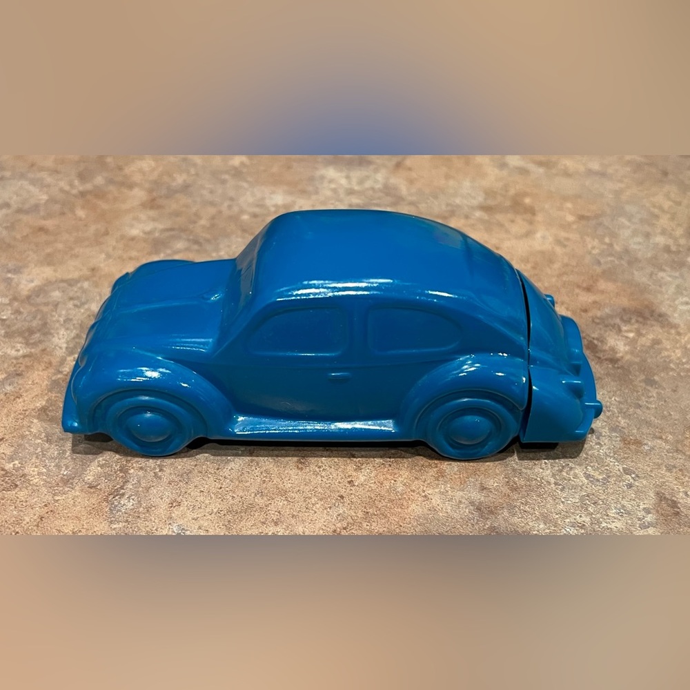 1970s Vintage Avon Volkswagen Oland After Shave Teal Car Glass
